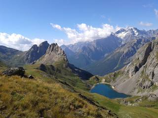 Die majestätischen Berge im Parc national des Écrins, Frankreich.